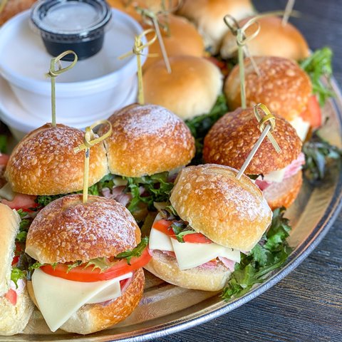 Sandwich Sliders PlatterSmall Tray 12 Sliders Oakmont Bakery
