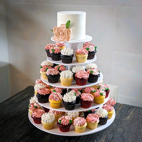 Round Cupcake Tower5 Tiers We Create Delicious Memories