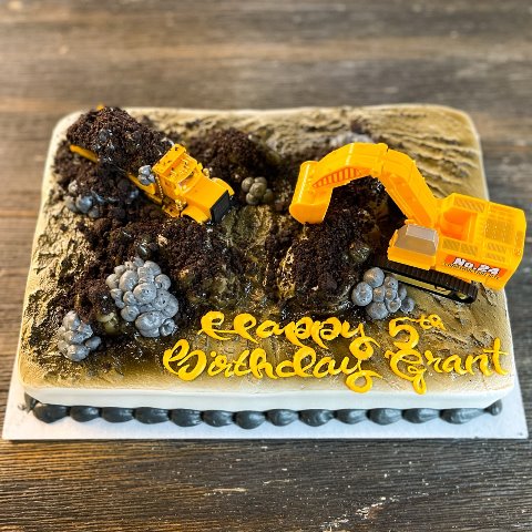 Construction Excavators cake SG/Last minute boy Birthday cakes SG - River  Ash Bakery