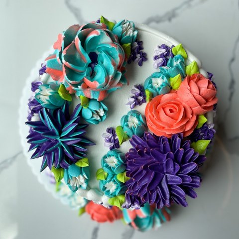 Assorted Buttercream Flower Clusters - We Create Delicious Memories ...