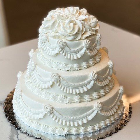 Buy/Send Beautiful Rose 3 Tier Wedding Cake Online- Winni | Winni.in