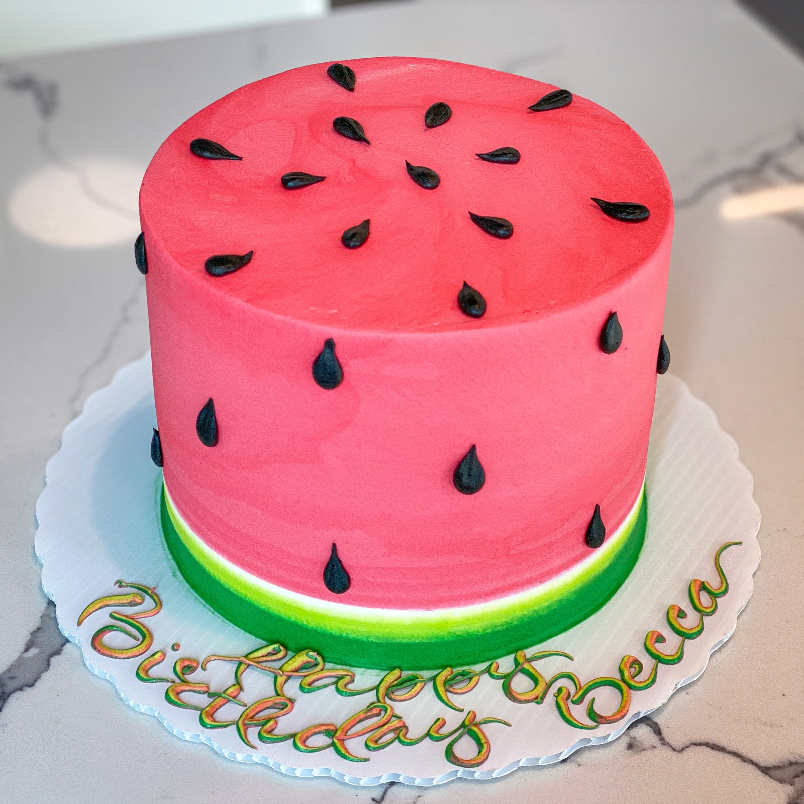 Watermelon Cake Recipe With Whipped Cream - Baking Beauty