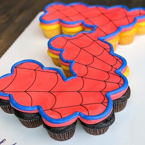 Spiderman2 dz Cupcake Cake - We Create Delicious Memories - Oakmont Bakery