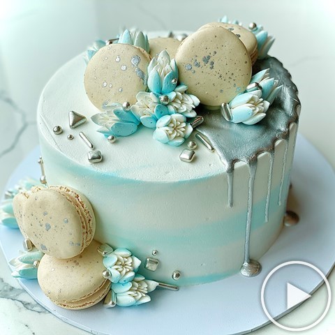 Luxury Macaron Cakes | Free Delivery & Sparkly Gift