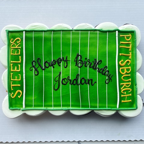 Steelers Helmet8 Single LayerWhite Almond - We Create Delicious Memories -  Oakmont Bakery