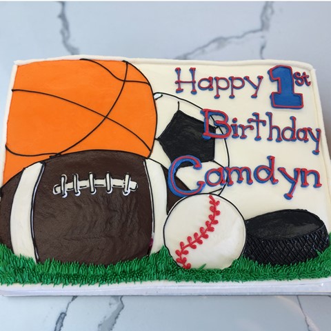 Sports Themed Birthday Cake | A simple and affordable way to… | Flickr