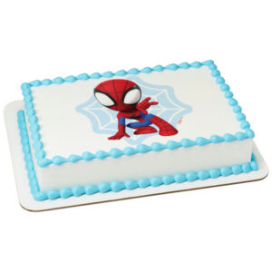 Spiderman Face (Inscription on Board) - We Create Delicious Memories -  Oakmont Bakery