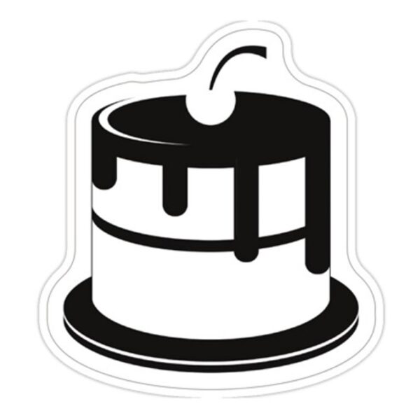 Cake Logo Sticker - Oakmont Bakery