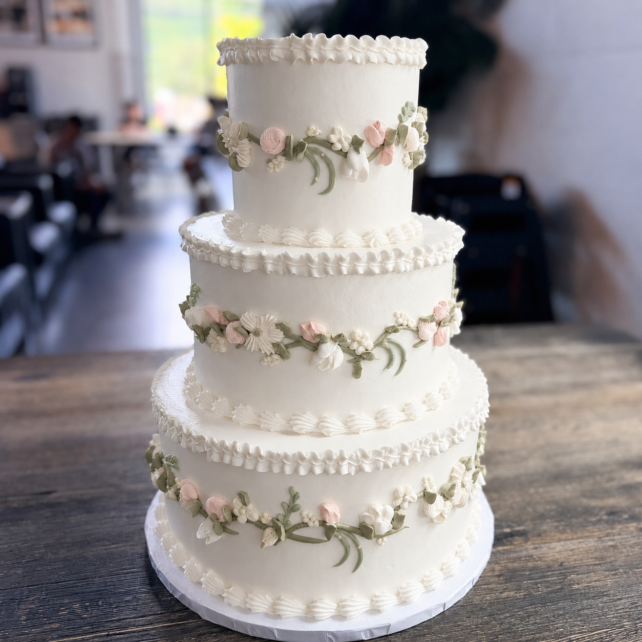 Vine Cake Blush and ivory