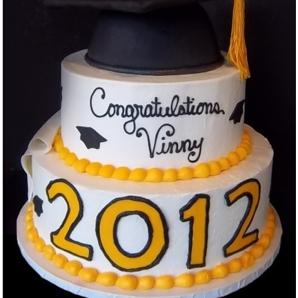 Tiered graduation cake
